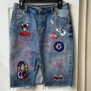 H&M denim‎ pencil skirt